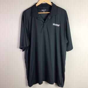 GrubHub Employee Work Uniform polo shirt Black White 3XL XXXL